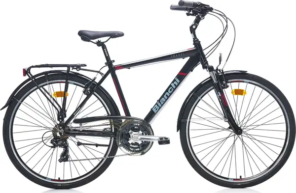Bianchi Travel 504 V Fren 21 Vites 28 Jant Şehir Bisikleti Siyah Kırmızı 48 Kadro - Image 1