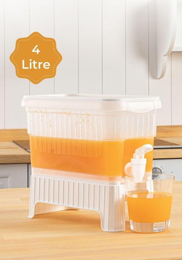 4 Litre Su Limonata Meşrubat Sebili Beyaz - Image 1