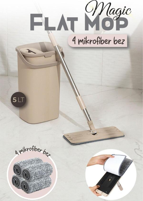 Magic Flat (Tablet) Mop Set 4 Microfiber Bez - Image 1