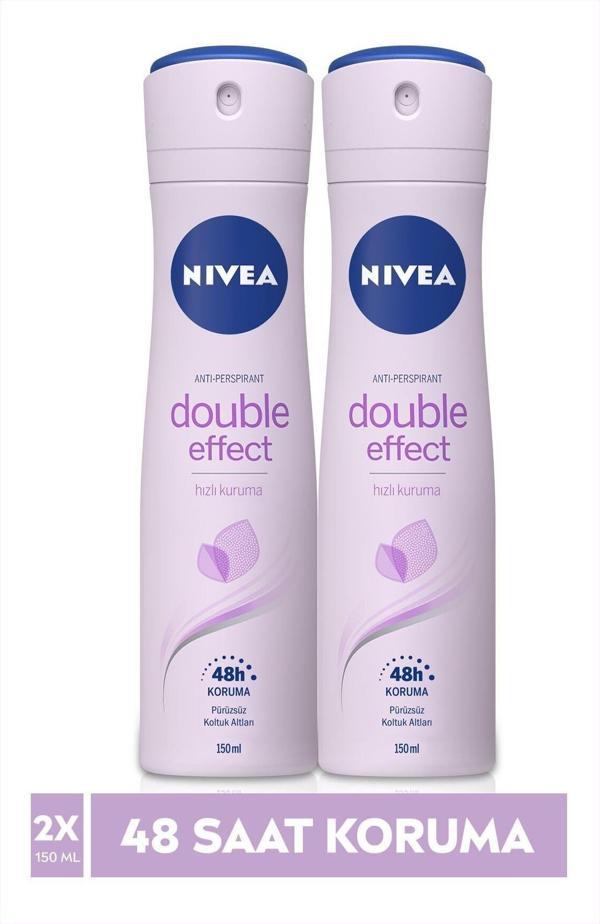 Nivea Double Effect Mor Düşler Deosprey 150 Ml 2'Li Paket - Image 1