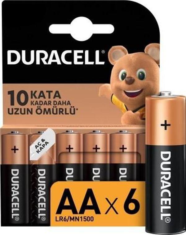 Duracell 6'lı AA Basic Kalem Pil - Image 1