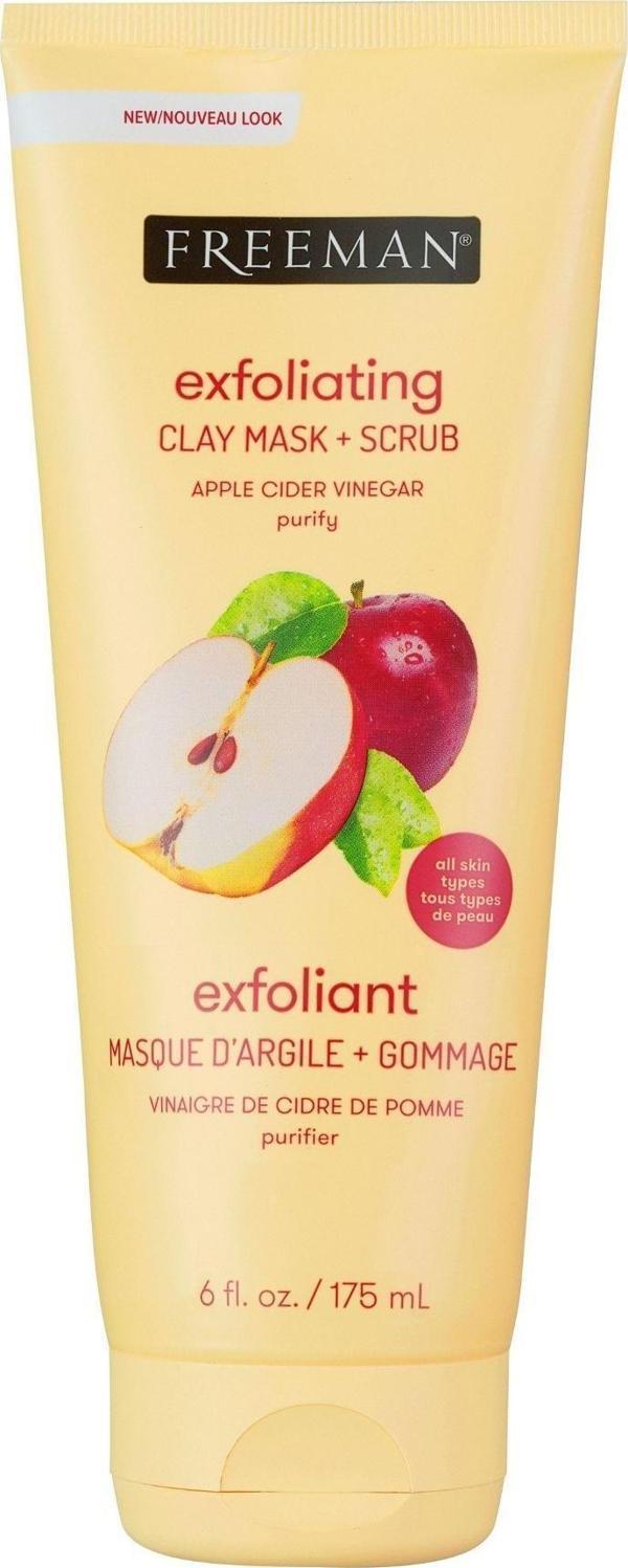 FREEMAN ELMA SİRKELİ KÖPÜKLÜ KİL MASKE+SCRUB 175 ML - Image 1