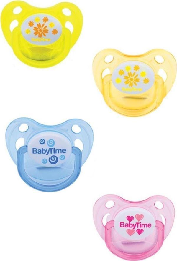 Babytime Silikon Damaklı Koruma Kapaklı Akide Gövdeli Emzik - Image 1