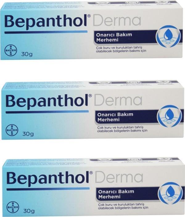Bepanthol Derma Onarıcı Bakım Kremi 30 Gr 3 Adet - Image 1