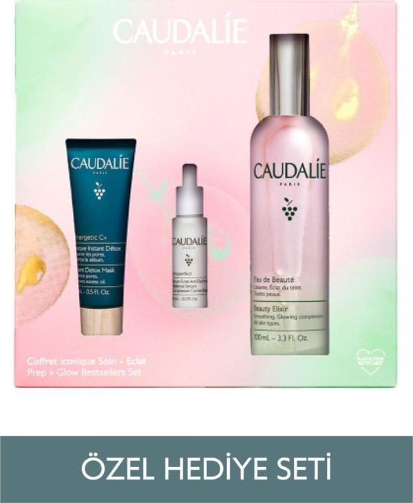 Caudalie Arındırıcı & Işıltı Verici Üçlü Set - Beauty Elixir 100 Ml + Serum 10 Ml + Detoks Maskesi 15ml - Image 1