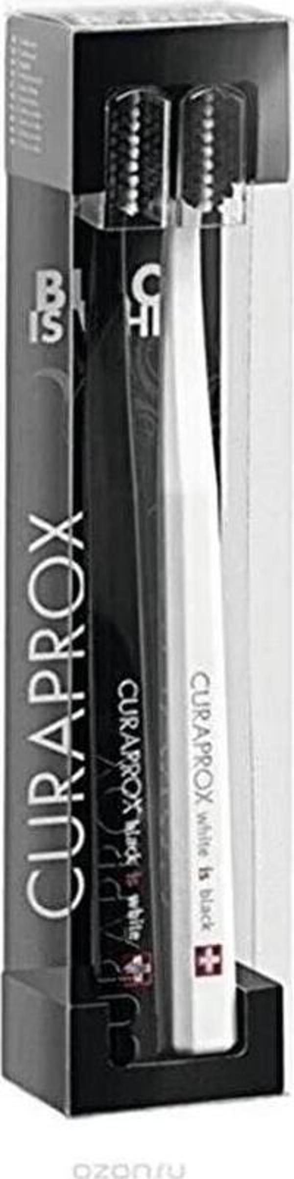 Curaprox Black&white Edition Aktif Karbon Uçlu Ikili Diş Fırçası - Image 1