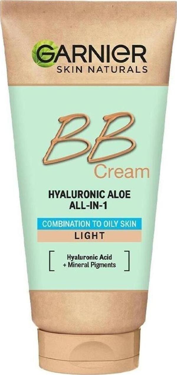 Garnier BB Krem Hyaluronic Aloe Yağlı Karma Ciltler Açık Ton 50 ml - Image 1