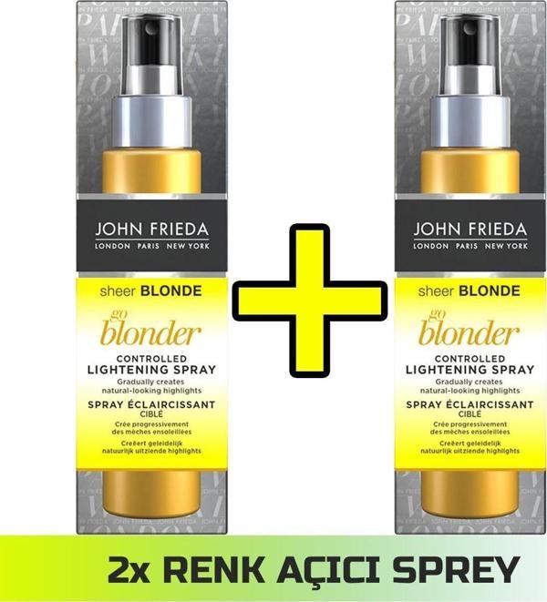 John Frieda Sarı Saçlar İçin Renk Açıcı Sprey - Sheer Blonde Spray 100 ml x 2 Adet 50371561511221 - Image 1