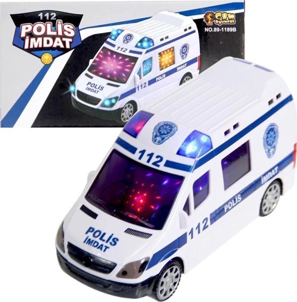 3D Işıklı, Sirenli Çarp Dön Sensörlü Polis Arabası - Image 1