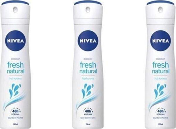 Nivea Fresh Natural 150 ml X3 Adet Deo Spray  - Image 1