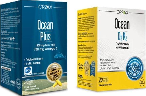 Ocean Plus Omega 3 1200 Mg 30 Kapsül + D3 Ve K2 Vitamini Damla 20 ml - Image 1