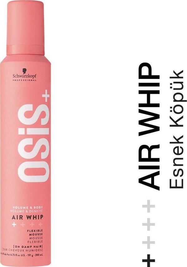Osis Air Whip Hacim Ve Tutuş Sağlayan Esnek Köpük 200ml | Nemli Saç Hissi, Isı Koruma - Image 1