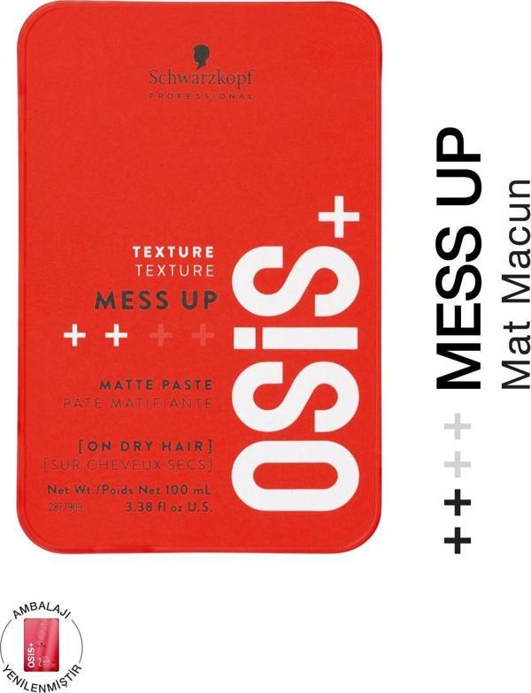 Osis Mess Up Mat Şekillendirici Gum Macun 100ml | Orta Tutuş Mat Görünüm Kolay Şekil Esnek Wax - Image 1