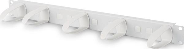 1U Kablo Düzenleme Panel&#039;i, 5 x Plastik Kablo Halkalı, Döndürülebilir ve Sökülebilir, 31 x 85 m - Image 1