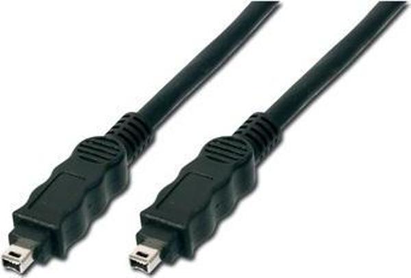 Firewire 400 (IEEE 1394) Kablo, 4 pin erkek / 4 pin erkek, 1.80 metre, AWG: 28, IEEE 1394-2008, UL,  - Image 1