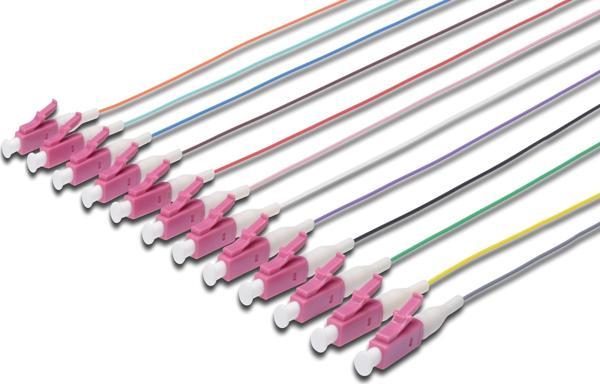 LC/PC Fiber PigTail, 50/125 µ, multimode, 0.9mm simplex, 2 metre, Class OM4, LSZH, birim  - Image 1