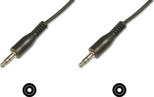 Stereo Ses Kablosu, 3.5 mm erkek - 3,5 mm erkek, 1.50 metre, CCS, 2x0.10/10 zırhlı, siyah renk - Image 1