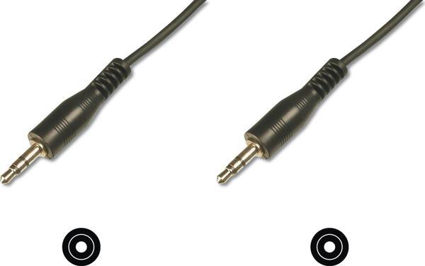 Stereo Ses Kablosu, 3.5 mm erkek - 3,5 mm erkek, 2.50 metre, CCS, 2x0.10/10 zırhlı, siyah renk - Image 1