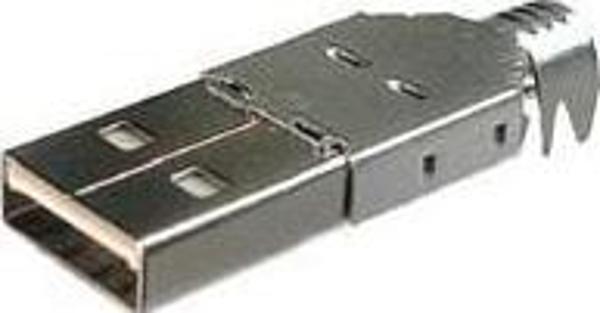 USB Tip A 4P Erkek, beyaz izolatör - Image 1