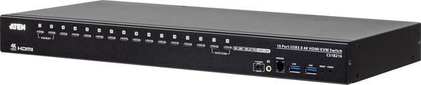 16-Port Usb 3.0 4K Hdmı Kvm Switch, Kabin Tipi, Kabin Montaj Kiti Ürün İle Birlikte Gelir - Image 1