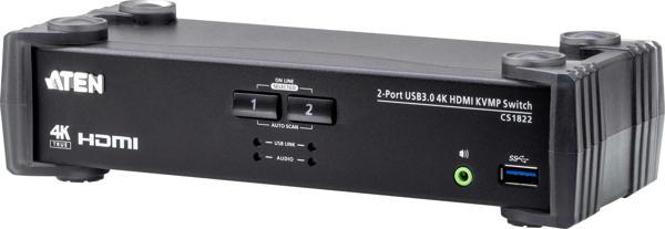 2-Port USB 3.0 4K HDMI KVMP™(Keyboard/Video Monitor/Mouse) Periferi (Çevre Cihazlarla (USB) Bağlantı - Image 1