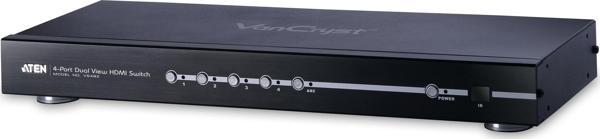 4 Port Dual View HDMI Switch, 4 giriş -  2 çıkış - Image 1