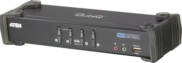 4 port&#039;lu USB 2.0 DVI KVMP™ Switch + 2 portlu USB (2.0) Hub, Masaüstü Tip, KVM bağlantı kablosu - Image 1