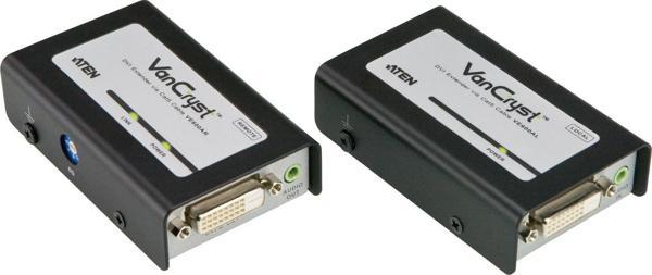 DVI Sinyal Uzatma Cihazı, Hoparlör Bağlanabilir, 60 metre &lt;br&gt;DVI Extender with Audio - Image 1