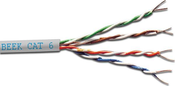 Beek Category 6 (Cat. 6) U-UTP İç Mekan Data Kablosu&lt;br&gt;4x2x23 AWG&lt;br&gt;LSZH (Low Smoke Ze - Image 1