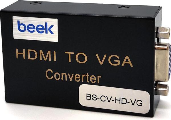 Beek HDMI Sinyalini &lt;-&gt; VGA Görüntü ve Ses Sinyaline Çevirici,  1 x HDMI 1.3 giriş (UXGA ve 10 - Image 1