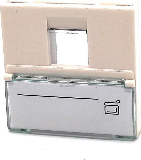 Beek Keystone Jack (RJ11&amp;RJ45) Takmak İçin Fransız Tipi Tekli Priz (45/45 mm), Şeffaf Etiket Ala - Image 1