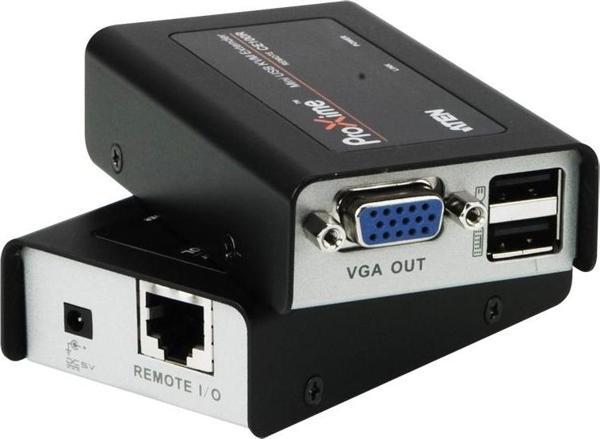 VGA Cat 5 KVM (Keyboard/Video Monitor/Mouse) Mesafe Uzatma Cihazı,  USB Konsol, 100 metre&lt;br&gt;U - Image 1