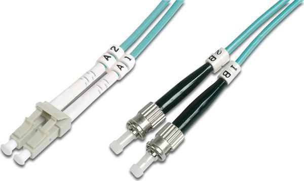 Beek LC-ST Fiber Optik Patch Kablo, Multimode OM 3 50/125 Duplex, 3.0mm, LSZH, 3 metre - Image 1