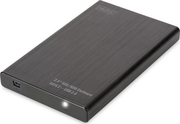 Digitus 2,5 Inch SATA 2 SSD/HDD için (9,5 mm veya 7,0 mm yükseklik) 2,5 Inch Harici Kutu, Alüminyum, - Image 1