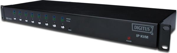 Digitus 8 Port PS/2 - USB KVM on the NET™, 1 Lokal 1 Uzak Kullanıcı Erişimi - Image 1