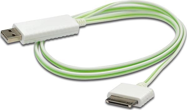 Digitus Senkronizasyon ve Şarj için FLUX CONNECT Işıklı Kablo, Apple Dock erkek &lt;-&gt; USB A erke - Image 1