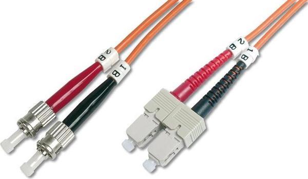 Digitus ST-SC Fiber Optik Patch Kablo, 10 metre, Multimode, Duplex, 62.5/125 - Image 1