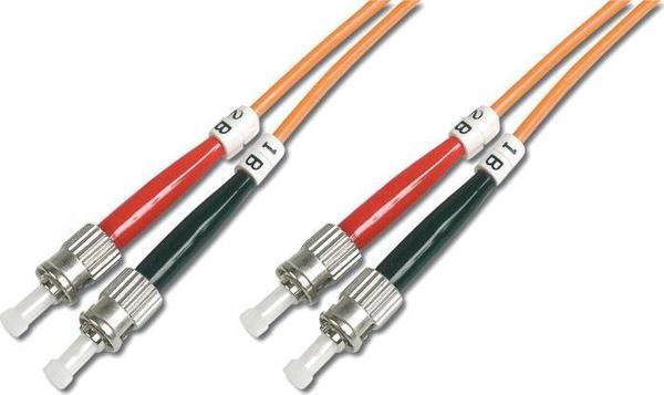 Digitus ST-ST Fiber Optik Patch Kablo, 2 metre, Multimode, Duplex, 50/125 - Image 1