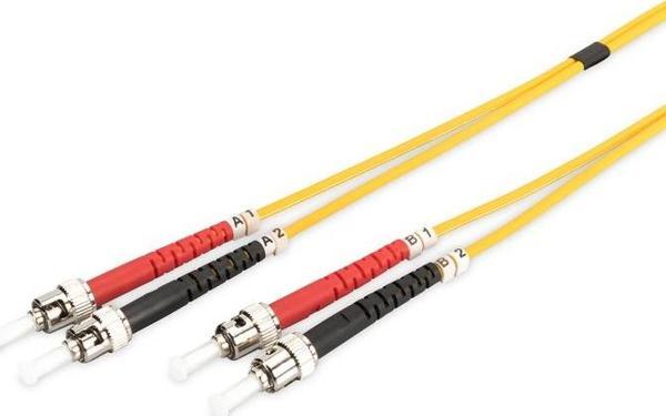 Digitus ST-ST Fiber Optik Patch Kablo, 2 metre, Singlemode, Duplex, 09/125 - Image 1