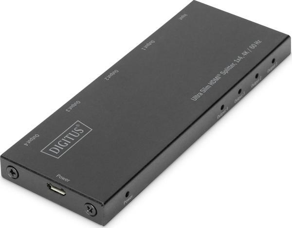 Digitus Ultra İnce HDMI Çoklayıcı, 1x4, 4K/60Hz, HDR, HDCP 2.2, 18 Gbps Ultra Slim - Image 1