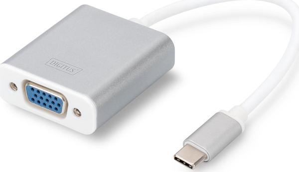 Digitus USB 3.0 (USB Tip C) &lt;-&gt; VGA Grafik Adaptörü&lt;br&gt;Giriş: 1 x USB Tip C erkek (bilgi - Image 1