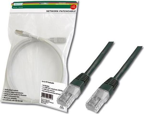 Digitus Cat-5e UTP Patch Kablosu, 2 metre, AWG 26/7, Siyah Renk, 3P sertifikalı - Image 1