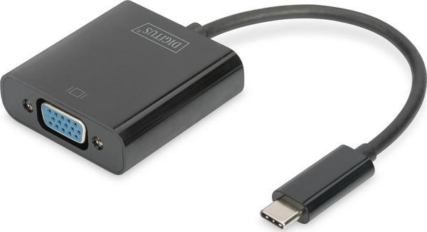 Digitus USB 3.1 (Gen. 1) (USB Tip C) &lt;-&gt; VGA Grafik Adaptörü&lt;br&gt;Giriş: 1 x USB Tip C erk - Image 1
