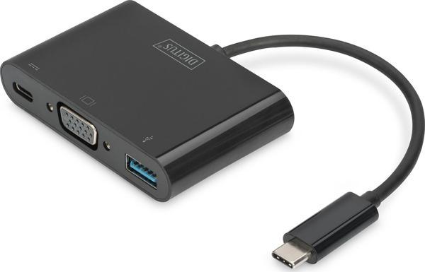 Digitus USB 3.1 (Gen. 1) (USB Tip C) &lt;-&gt; VGA Grafik Adaptörü&lt;br&gt;Giriş: 1 x USB Tip C erk - Image 1