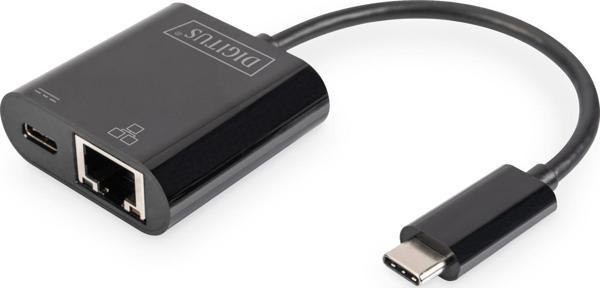 Digitus USB Tip C Gigabit Ethernet Adaptörü&lt;br&gt;Giriş: 1 x 10/100/1000 port&lt;br&gt;Çıkış: 1 x - Image 1