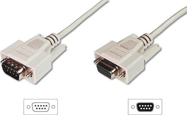 Digitus Veri İletim/Seri Uzatma Kablosu, D-Sub 9 Erkek / D-Sub 9 Dişi, 3 metre, Seri, AWG28, tek kat - Image 1