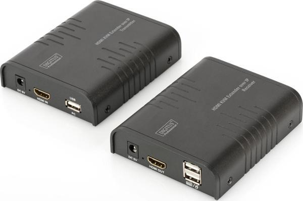 Digitus IP HDMI KVM (Keyboard/Video Monitor/Mouse) Sinyal Uzatma Cihazı, Alıcı (Receiver) ve Verici  - Image 1
