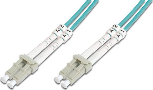 Digitus LC-LC Fiber Optik Patch Kablo, 10 metre, Multimode, Duplex, 50/125, OM3 - Image 1