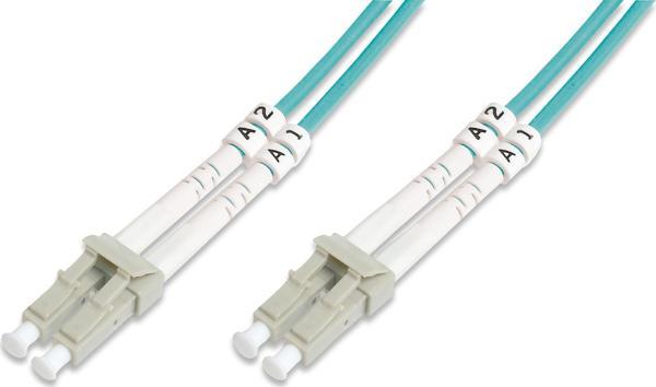 Digitus LC-LC Fiber Optik Patch Kablo, 20 metre, Multimode, Duplex, 50/125, OM3 - Image 1