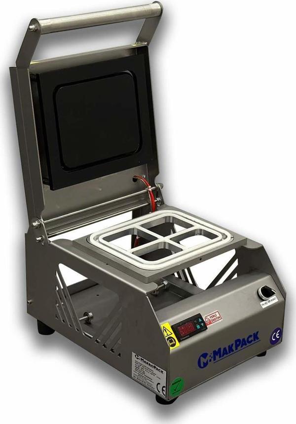 Makpack 4 Bölmeli Tabak Kapatma Makinesi Paslanmaz (Yemek Paketleme) - Image 1